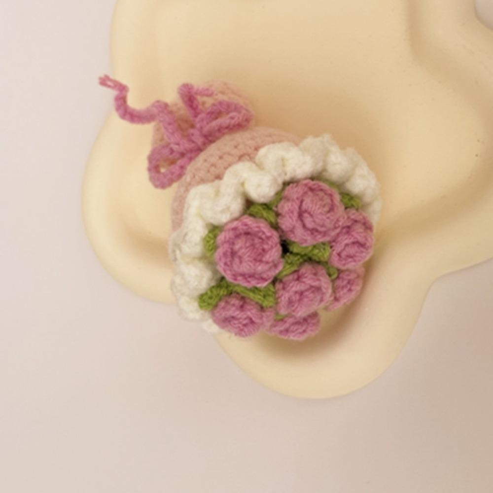 Sunflower Crochet Flower Rose Pendant Creative Artificial Flowers Gift