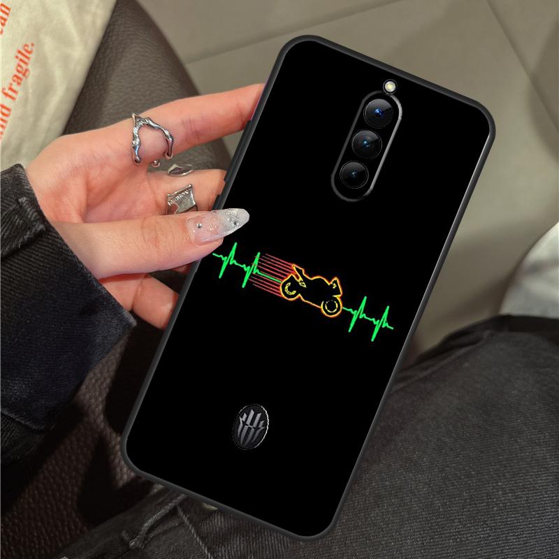 Motorcycle Heartbeat Case For ZTE Nubia RedMagic 11 10 Pro Plus 9 8 9S 8S 10S Pro 5G 5S 6S 7S 6 7 Pro 11 Air Cover