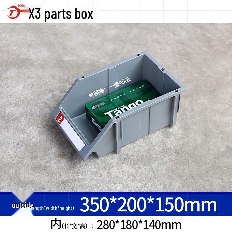 Thickened Tool and Parts Storage Box with Slanted Mouth