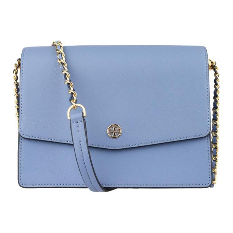 

Tory Burch Tb Robinson Casual Leather Chain Shoulder Bag Crossbody Medium Women bags Ice-Blue 62020-457 Basic Set (Bag+Dust Bag)