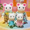 Miniature Dollhouse Pretend Play Figures for Kids Dollhouse Forest Family Doll Rabbit Bear Squirrel Family Animal Birthdays Gift