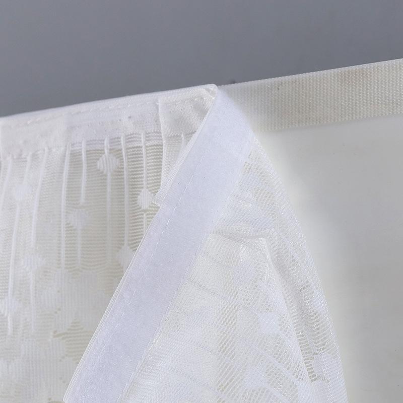 Elegant blondert brodert design Anti-direkte blåsing Klimaanleggtrekk Stoff Veggmontert Støvtett Etui Hjemmedekorasjon