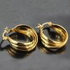 Unique Hoop Earring for Women Gold-Color 316l Stainless Steel Female Rock Jewelry