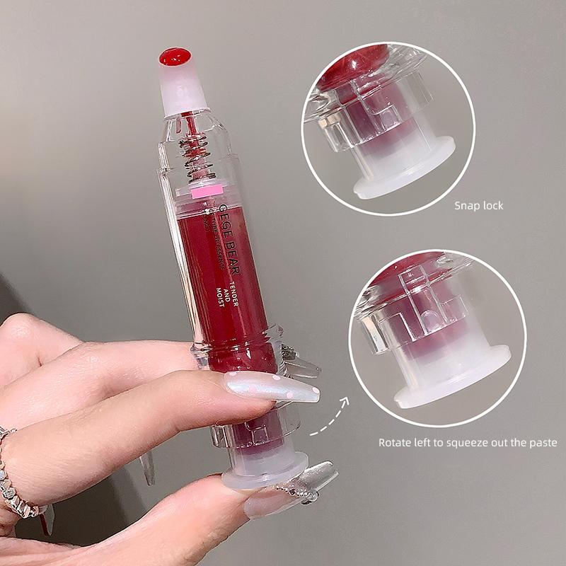 GEGE BEAR Lip Essence Gloss, Autumn/Winter Mirrored Hydrating Lip Serum with Subtle Shimmer for Brightening and Moisturizing Lip
