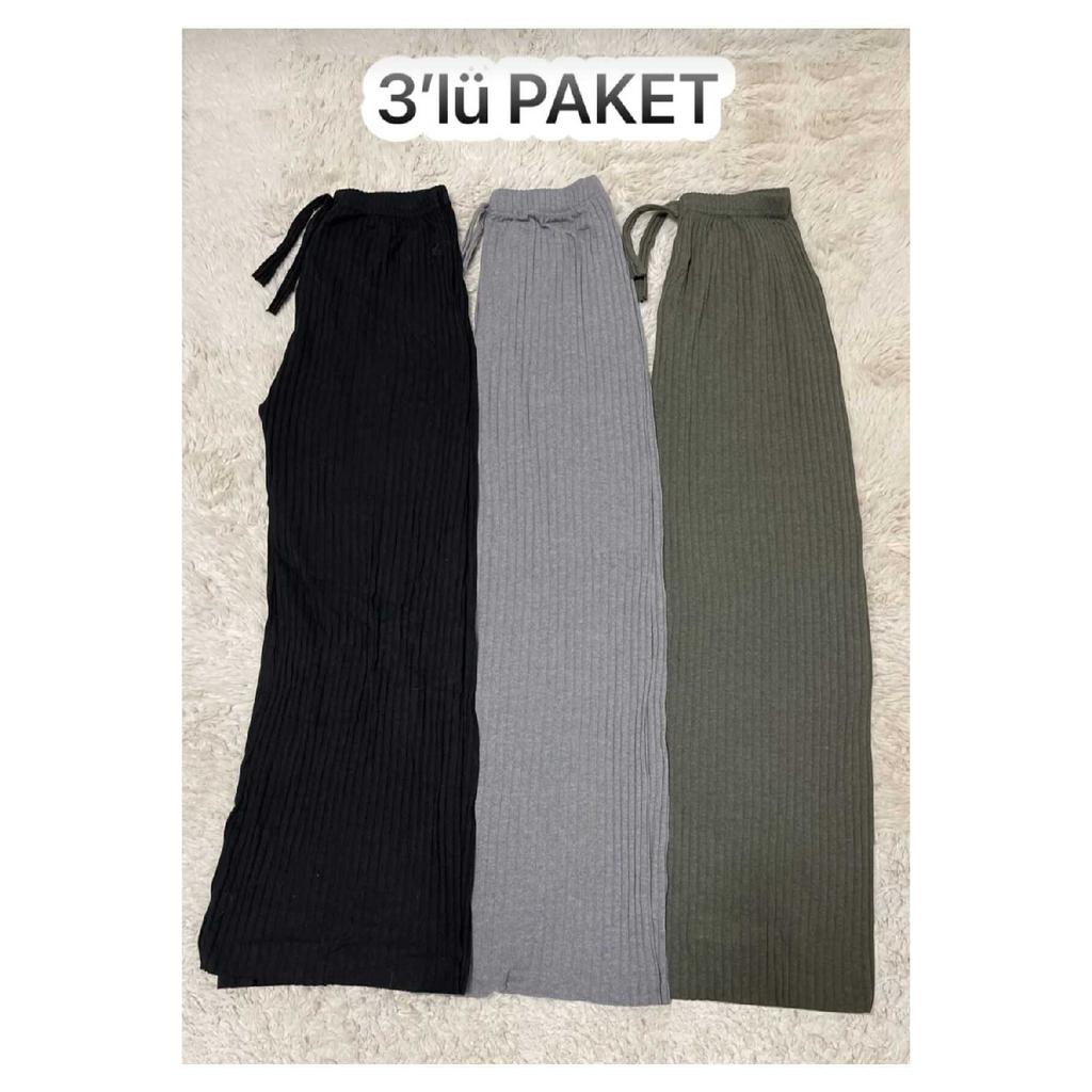 3-piece Camisole Cotton Knitted Pajama Set