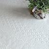 White Cotton Tablecloth Ruffled Lace Flower Embroidered Tablecloths, French Washable Table Cover for Kitchen Wedding Christmas