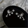 1 Pair Of Sparkling Diamond Star Earrings For Women, Niche, Light Luxury, High-End, Compact And Exquisite Temperament Earrings And Earrings