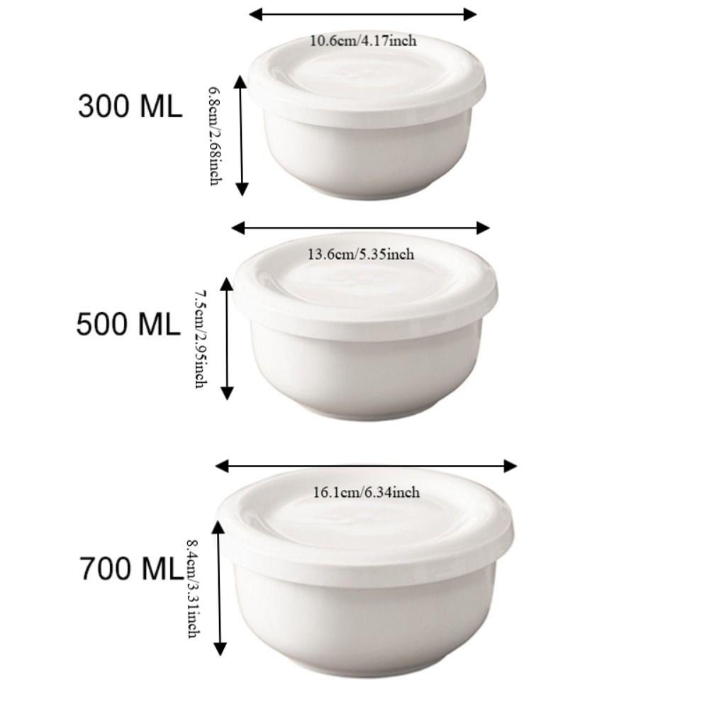 Heat-resistant Ceramic Steamed Egg Bowl with Lid Under-glaze Painting Pudding Bowl Thickened Microwave Safe Instant Noodle Bowl