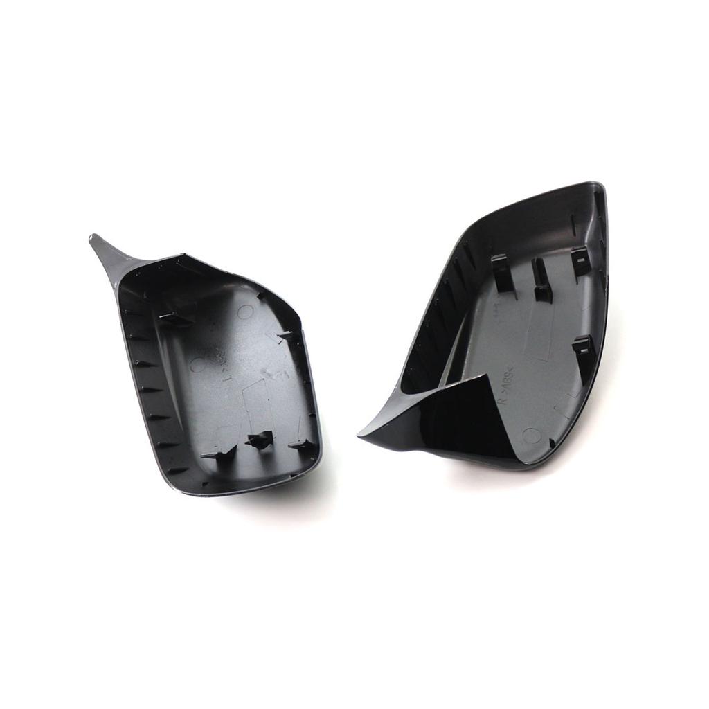 2PCS Rear Wing Mirror Cover Caps For BMW 5 Series E60 E61 E63 E64 03-07 Gloss Black