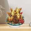 PET Crescent Moon Candle 5D DIY Diamond Art Tabletop Decorations Diamond Painting Desktop Ornament Bedroom Decor