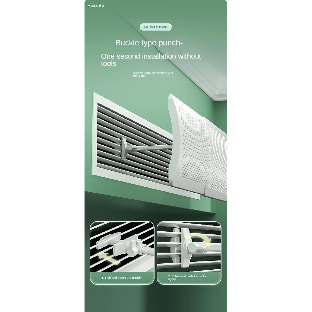 Central Air Conditioning Windshield Anti-Direct Blowing Adjustable Air Outlet Universal Air Conditioner Baffle Wind Deflector