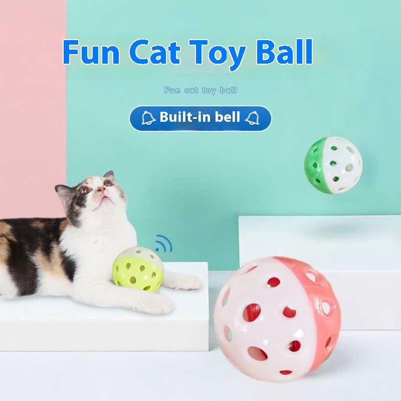 Katzenspielzeug Katzensoundspielzeug Ball Haustier Ärgern Katzenspielzeug Glocke 3