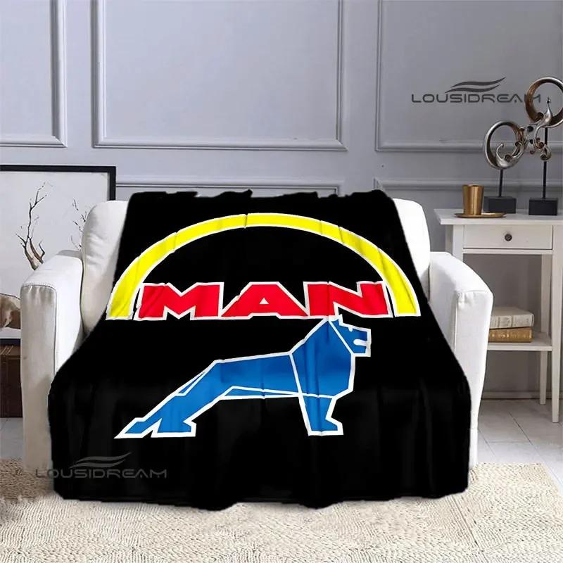 Man Truck Logo Printed Blanket Flannel Soft Comfort Blanket Home Travel Blanket Blankets for Beds Picnic Blankets Birthday Gift