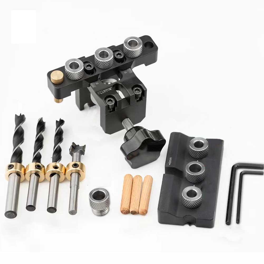 Precision Jig Dowel Cam Jig 38mm Clamping 3 In 1 Dowelling Jig Wood Hole Drilling Guide Quick Positioning DIY Woodworking Tools