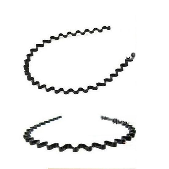 Hot Men Women Metal Wavy Hair Head Hoop Sport Headband Cool Accessory Gift