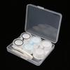 3 Pairs Portable Plastic Clear Boxes Travel Soaking Storage Case Remover Tweezers Kit