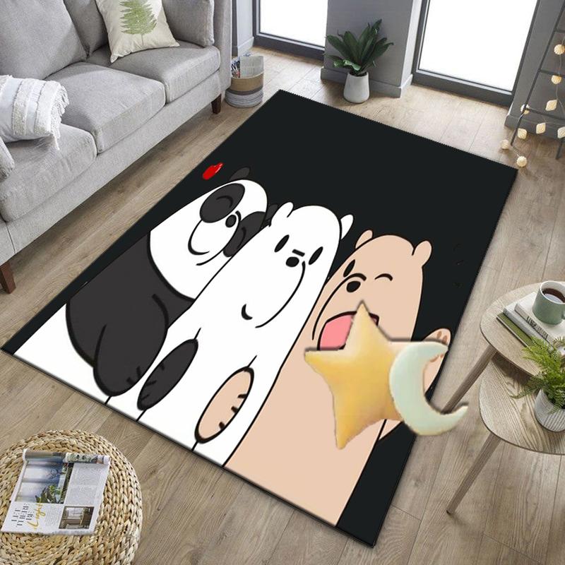 Bears Friends Adventure Office Rug Chair Mat, Game Carpet, Suitable for Front Door, Bedroom, Living Room, Desk, Holiday Gift