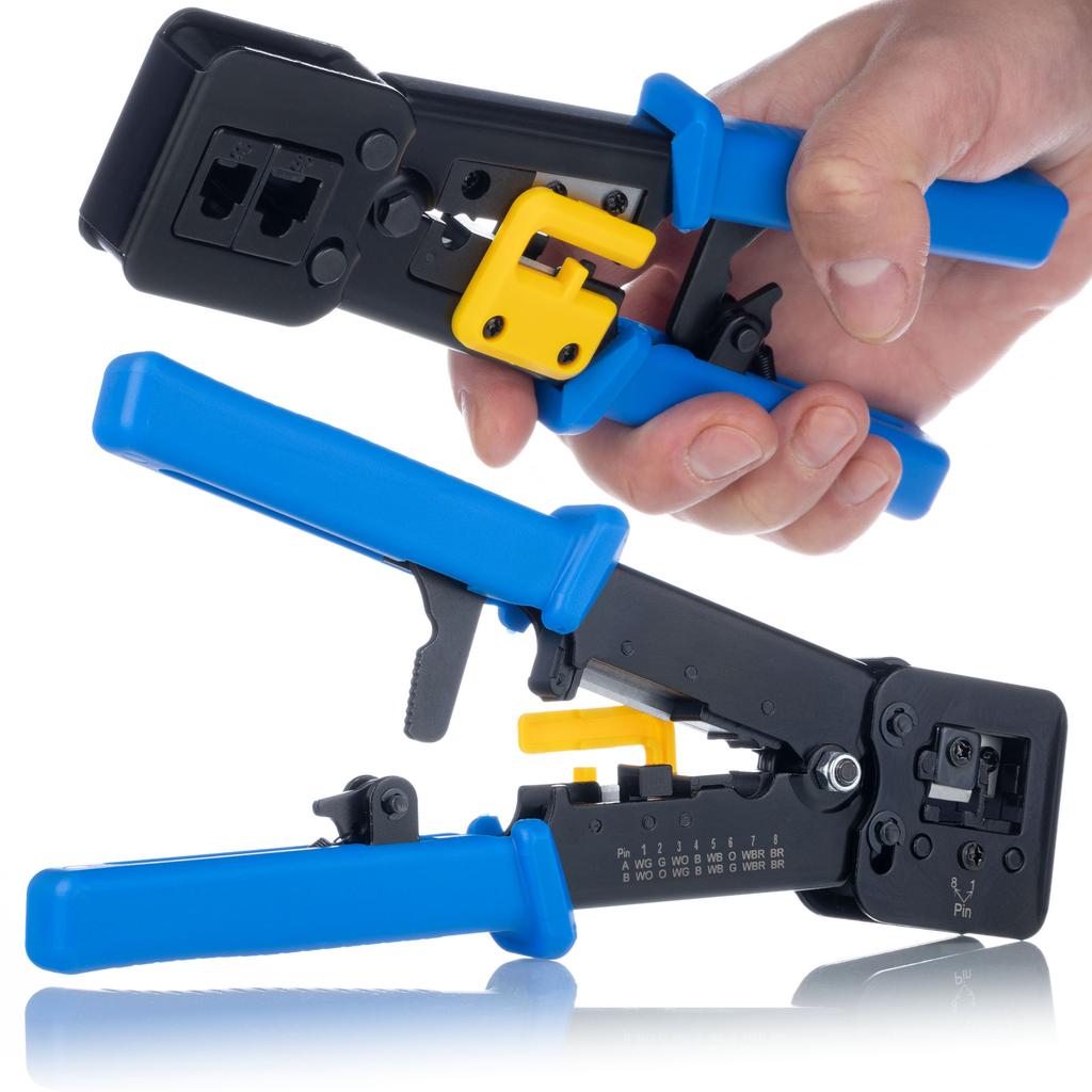 Rosfix Pass-through Crimping Tool for RJ45/RJ12/RJ11
