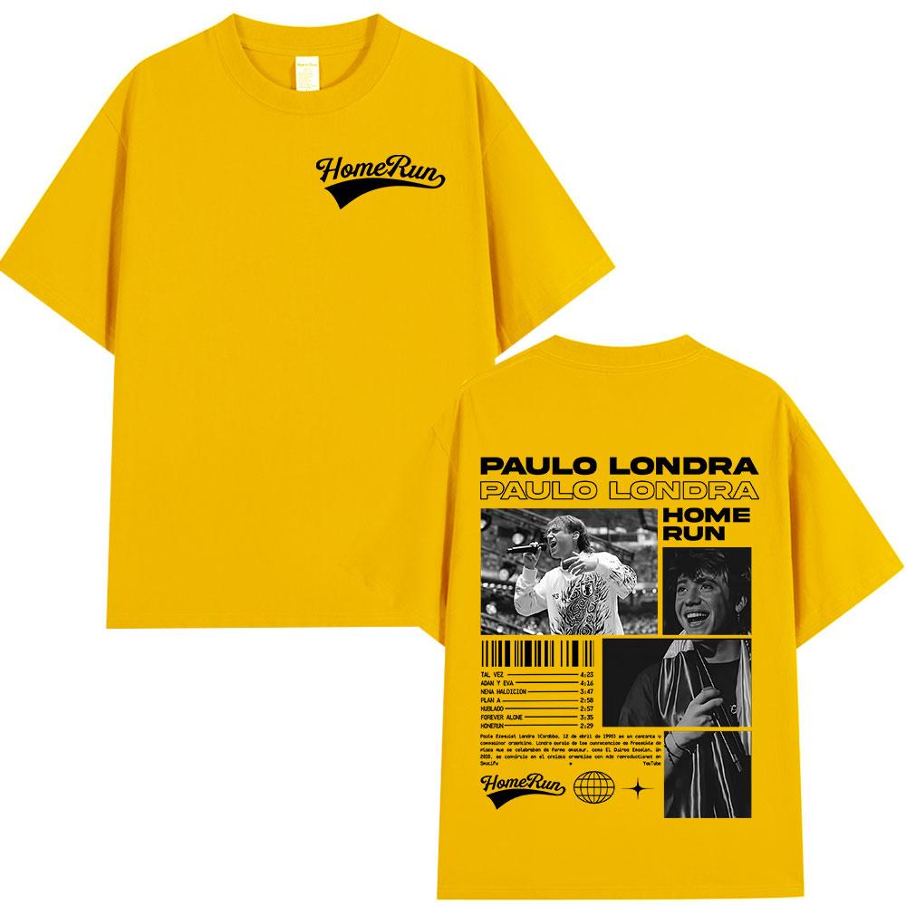 Rapper Paulo Londra Homerun Tshirts Unisexs Women Clothing Fashion Hip Hop Oversized T Shirts Casual Cotton Short Sleeve Tshirt