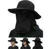 Sun Hat Bucket Hats for Men Women,Outdoor Wide Brim Fishing Hat with Detachable Face Cover & Neck Flap UV Protection