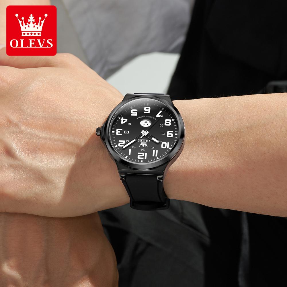 OLEVS Brand Watch Silicone Tape Digital Disc Student Watch Quartz Waterproof Watch 5629