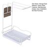 Kitchen Storage Rack Wall-Mounted Design Space-Saving Installation No-Hole Punching Sponge Towel Holder Home Restaurant Organizer