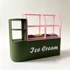Miniature Ice Cream Counter Display Model Durable Dollhouse Decor Shelf Ornament for Gifting Dollhouse Lovers DIY Diorama Scene Build