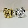 Armlet Exaggerated Flower Bangle Geometric Women's Wrist Jewelry Metal Flower Bracelet  Daily