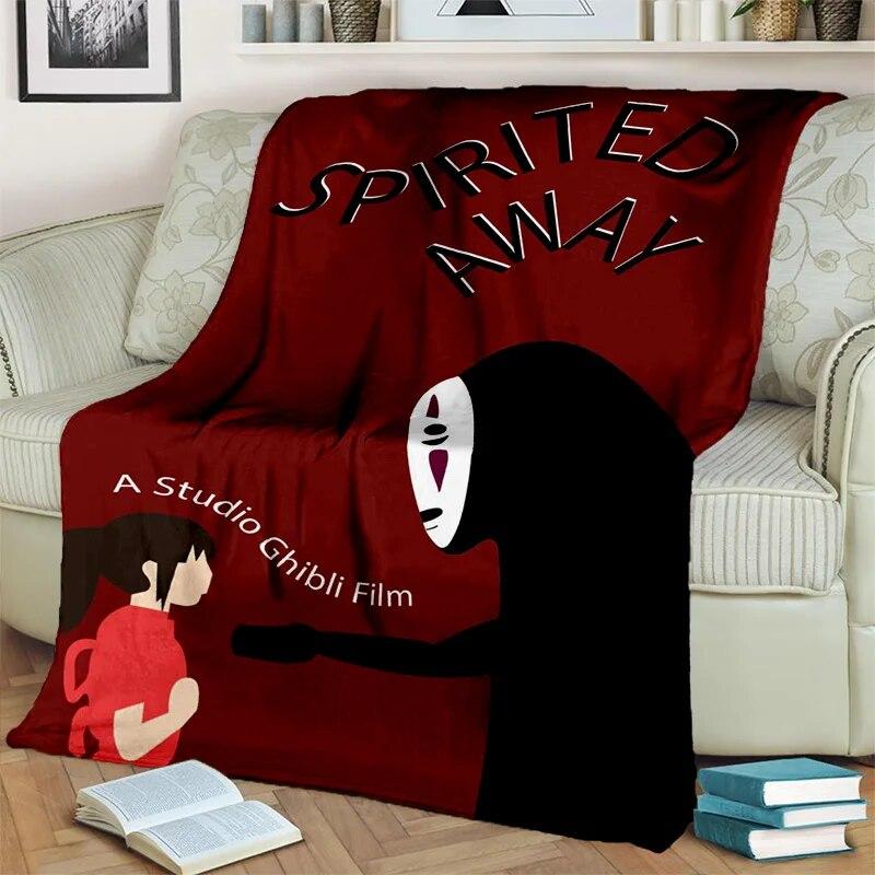 Spirited Away 3D-Cartoon-Anime-HD-Decke, weiche Überwurfdecke für Zuhause, Schlafzimmer, Bett, Sofa, Picknick, Reisen, Büro, Decke für Kinder