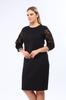Women's Big Size Dress Polka Dot Flocked Sleeve Plus Size Dress 9B-2141