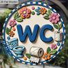 Rustic Wooden WC Sign - Charming Figurine Ornaments for Toilet Door, Wall, Washbasin Decor - Ideal Gift for Family