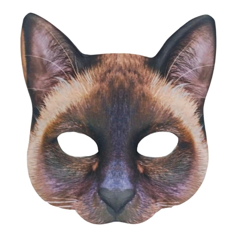 Realistic Animal Cats Face Mask EVA Texture Ensuring Comfort Suitable for Halloween Carnivals Costume Parties Wear