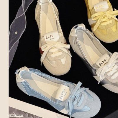 Damen Schuhe Sneaker Lässige Ballerinas Leinenschuhe Schnürschuhe Sommer Trend Kleid Mujer Atmungsaktiv Flach Designer Damenschuhe