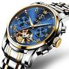 OLEVS Men's Automatic Watch, Stylish Mechanical Wristwatch, Father's Day Gift, Popular Business Watch, Luminous, Cool, Waterproof, Fashionable, Date D