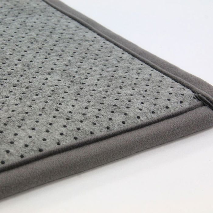 Living Room Rug Velvet Look Extra-soft Grey 60x90