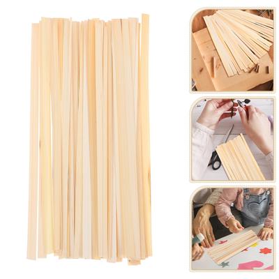 50pcs Bamboo Weaving Strips Diy Craft Kit For Handmade Fans Paintings Flat Bamboo Sticks For Crafts Webbing Stick Handicrafts