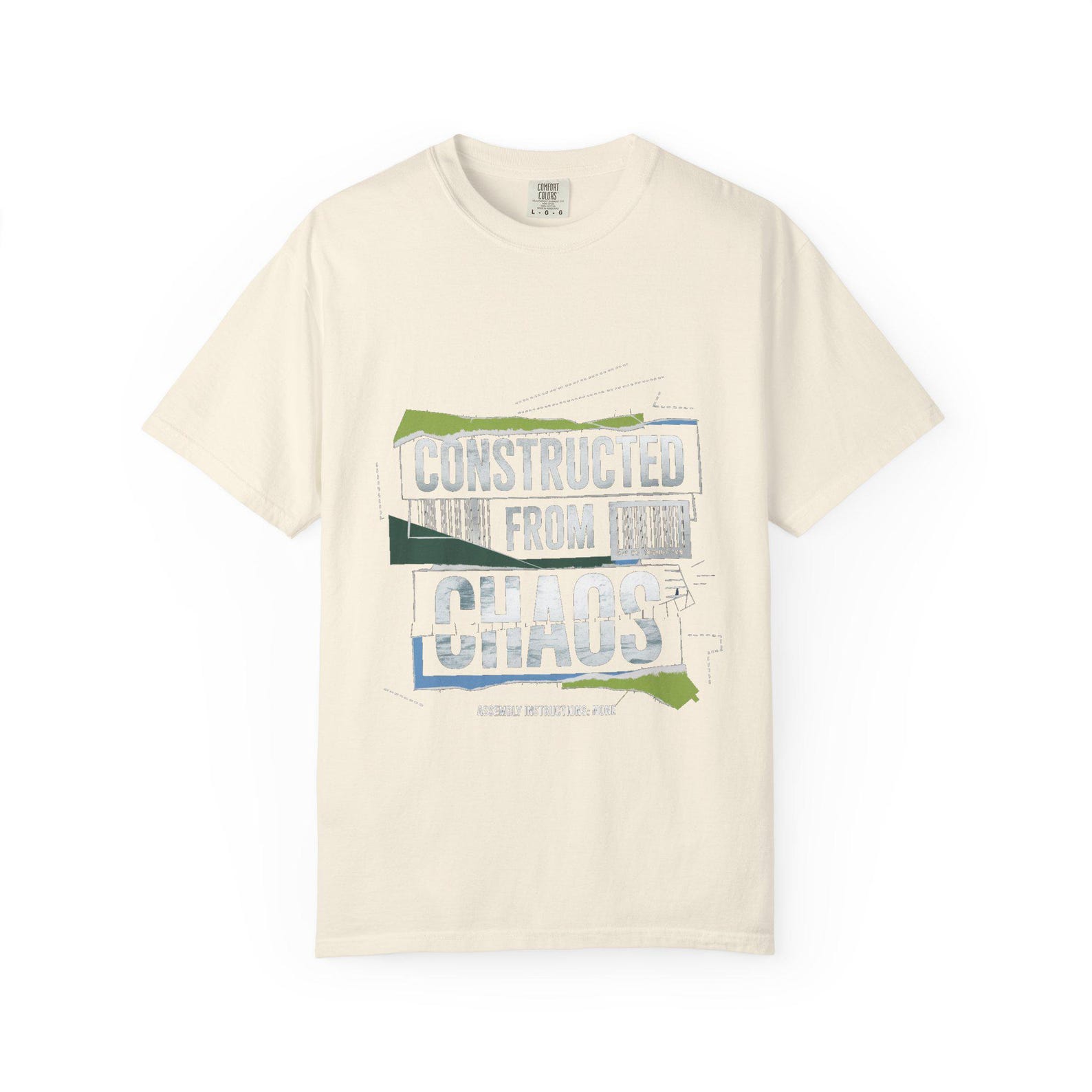 Constructed From Chaos Deconstructed DIY Streetwear Tee | Zine Art | Comfort Colors 1717 S