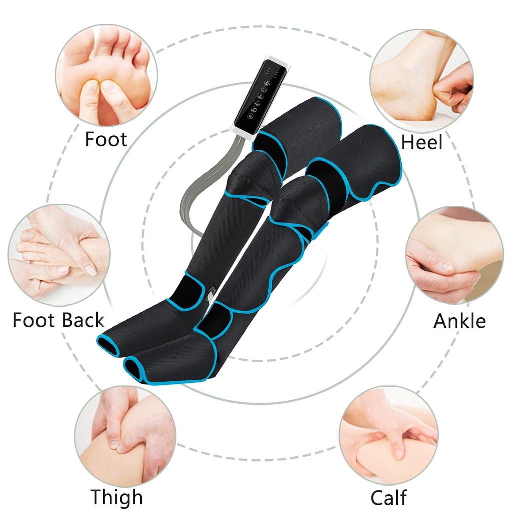 Blood Circulation Body Relax Pain Relief Machine Air Compression Leg Foot Massager Lymphatic Massage Machines  LED Controller 24W 110V-240V