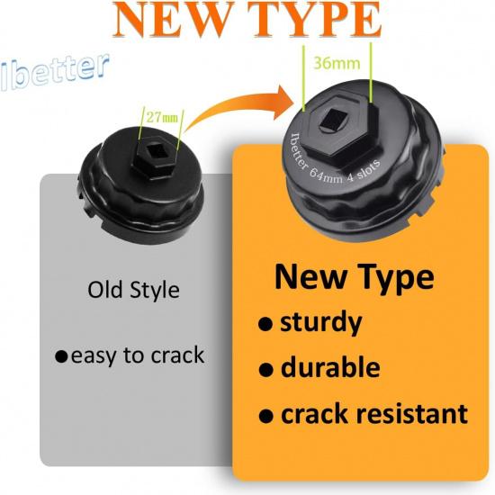 Heavy Duty Oil Filter Wrench For Toyota,Lexus,RAV4,Camry,Tundra,Highlander,Sienna,Cruiser,Venza-Filter Cap Removal Socket Tool For 2.5-5.7L Engines