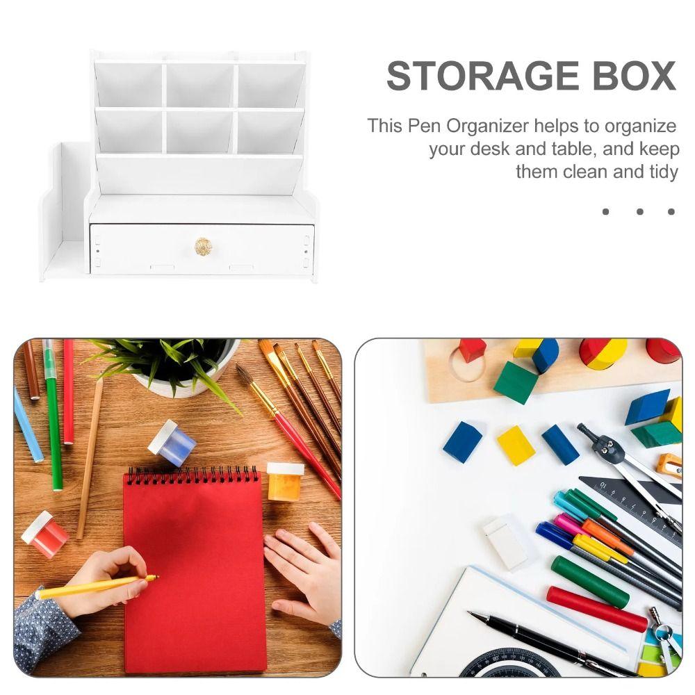 Large Capacity Desktop Organizer Multi-Function Stationery Storage Rack For Students