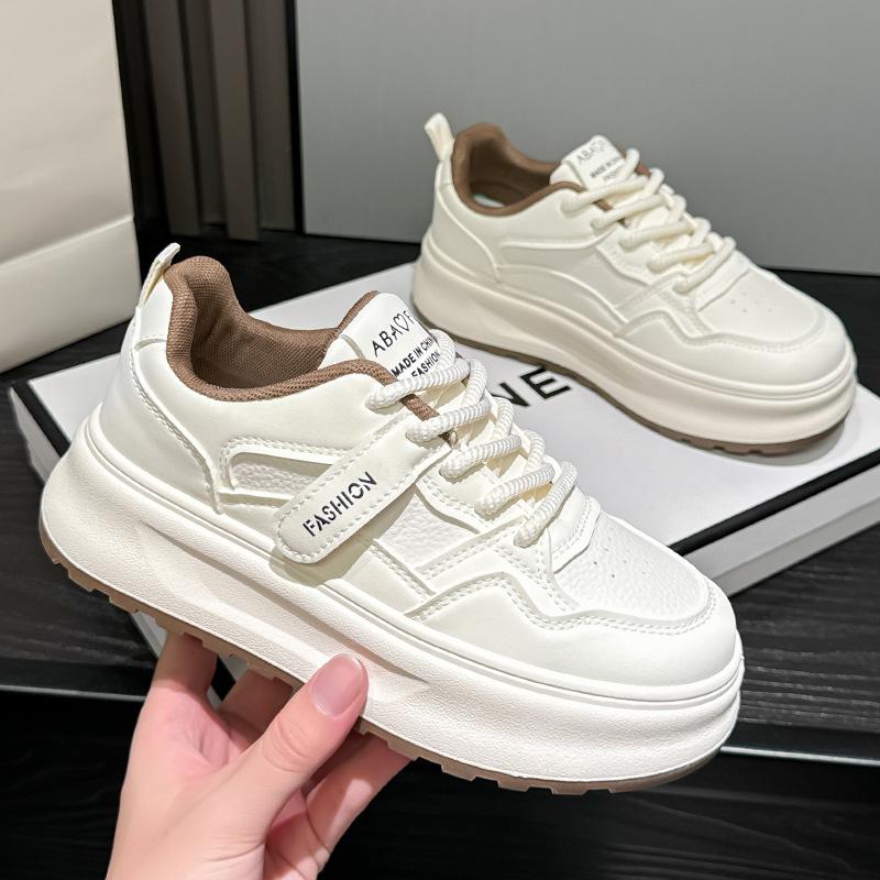 Spring and Autumn new sports and leisure ins platform leather single shoes board shoes