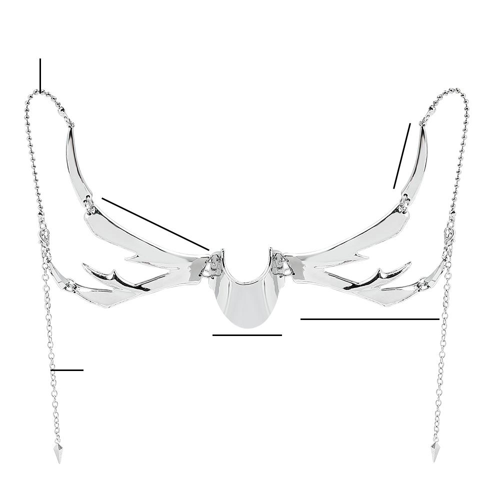 Punk Alien Decent Nose Mechanical Mask Cosplay Chin Gothic Masks  Face Wearing Halloween Masquerade Party Accessories