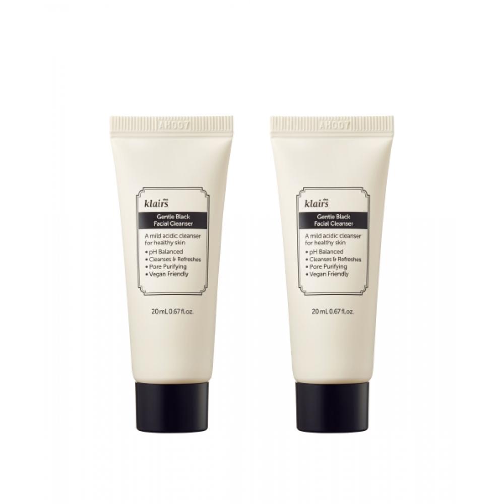 Klairs [2pack] Gentle Black Facial Cleanser 20ml+Gentle Black Facial Cleanser 20ml NONE