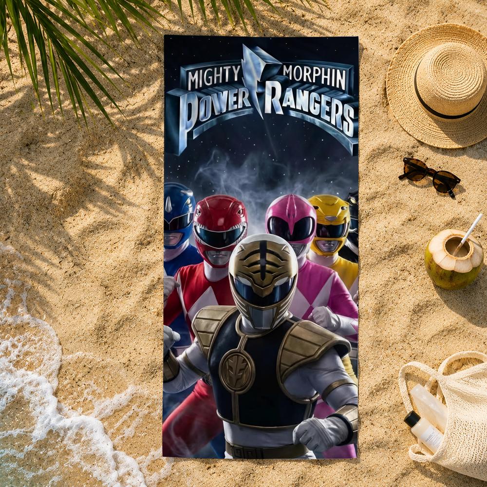 Heroic M-Mighty Morphin Power Rangers Towel Ultra-Fine Fiber Quick Drying Absorbent Towel, Beach Swimming Vacation Beach Towel