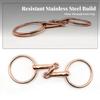 Sanftes Gebiss mit zwei Ringen | Rostbeständig, Gebrochenes Gebiss, für den täglichen Reitsport Rose