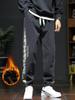 Winter Dickes Fleece Warm Locker Haremshose Jeans Herren Hohe Taille Lässig Streetwear Männlich Blaue Jeans Übergröße