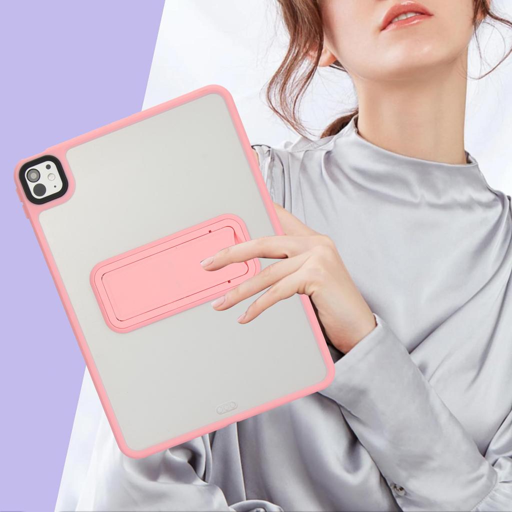 For iPad Pro 13 (2024) Case with Kickstand TPU+PC Skin-Touch Tablet Cover