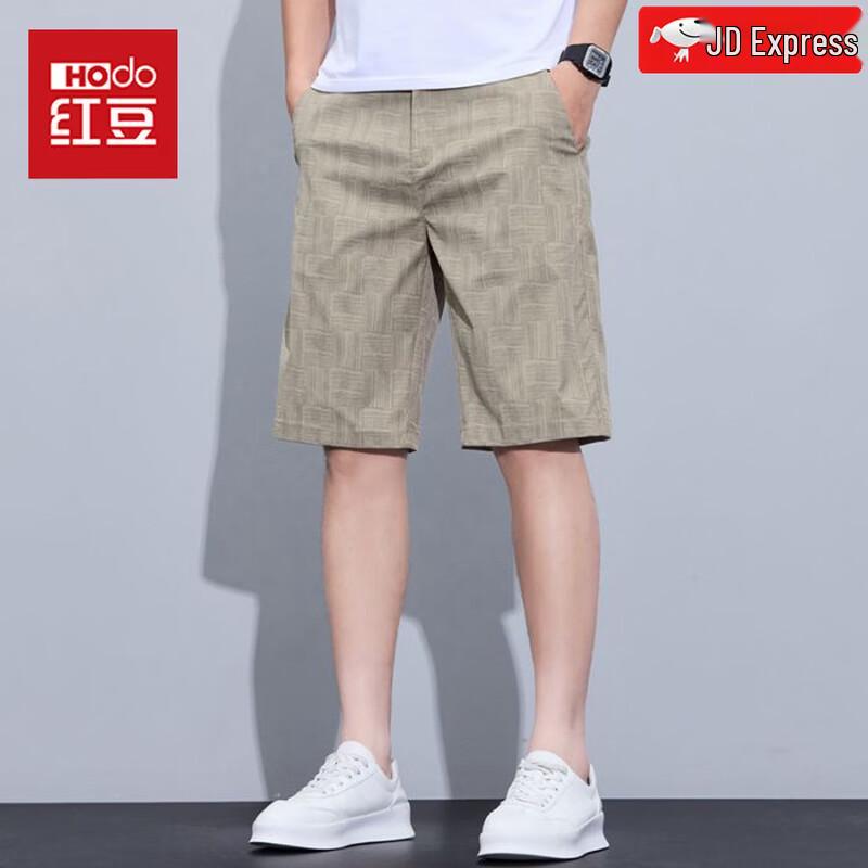 Hodo Men s Ice Silk Casual Loose Fit Shorts 33 хаки