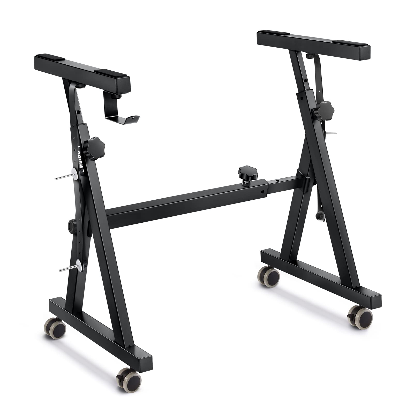 

Donner Electronic Keyboard Piano Z-Shaped Stand, Adjustable Height 60-85cm, with Swivel Casters, Compatible with 5461737688-Key Digital Pianos,
