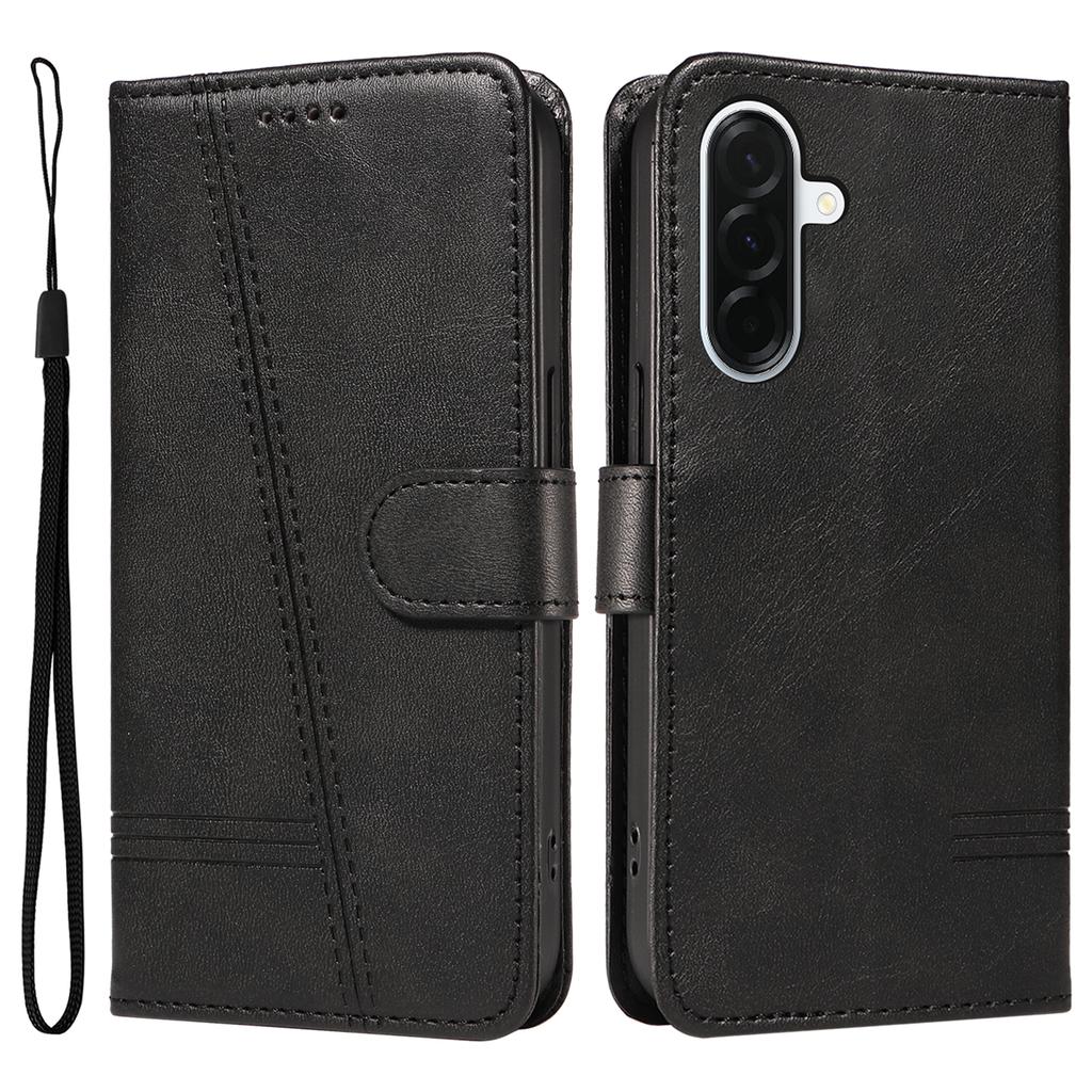For Samsung Galaxy A37 5G Wallet Case T-Shape Lines Leather Phone Cover Stand